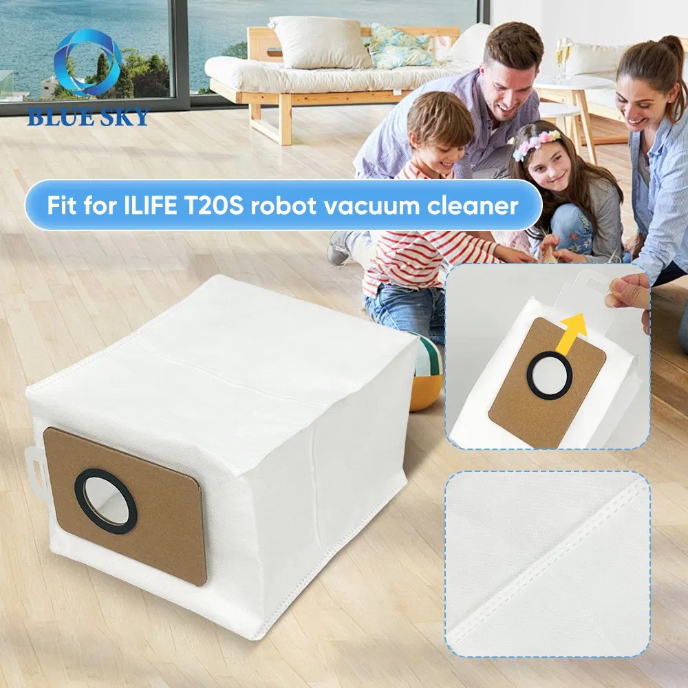 China Supplier Non-Woven Fabrics Dust Bag for Ilife T20s Self Emptying Robot Vacuum Cleaner