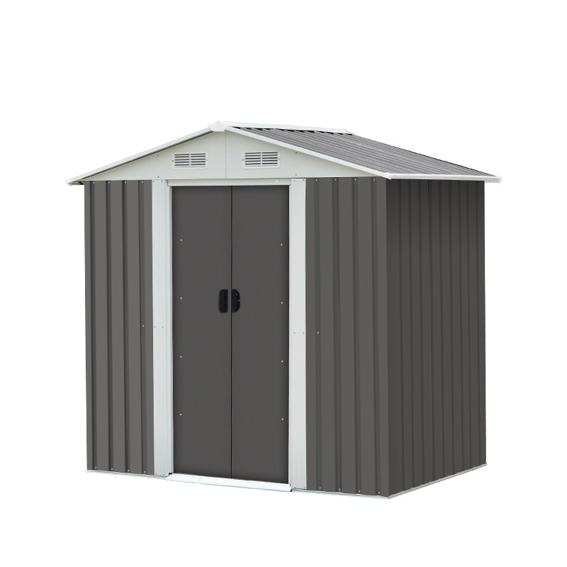 Outdoor Storage Shed, Waterproof Lockable Door Metal Tool Shed