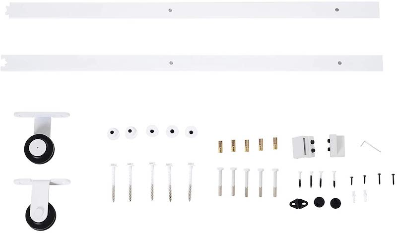 White Wardrobe Hanger Door Roller Wheels Steel Iron Furniture Accessories