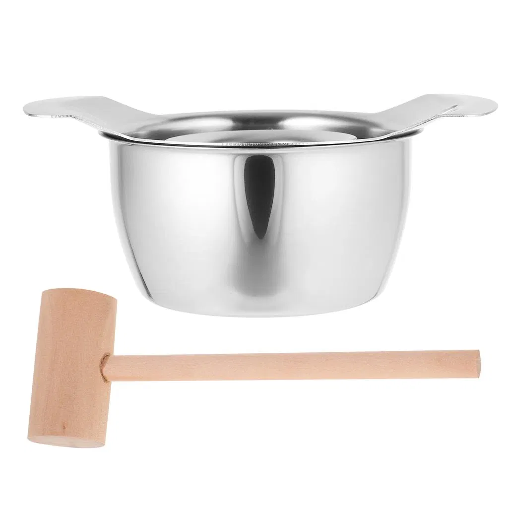 304 Stainless Steel Pomegranate Peeler with Wooden Hammer Fruit Opener Deseeder Tool Kitchen Peeler for Pomegranates for Kitchen