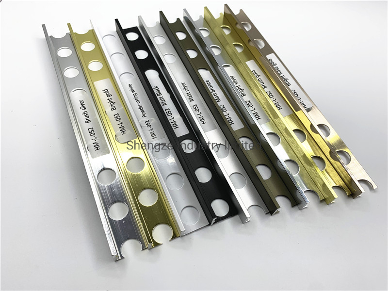 Aluminum Tile Strip Corner Curved Trim for Porcelanato Decorative Listello