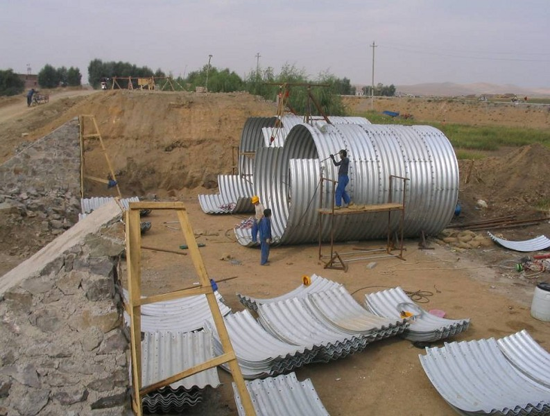 Q195/Q235/Q345 Material 200*55 Wave Drainage Culvert Pipe