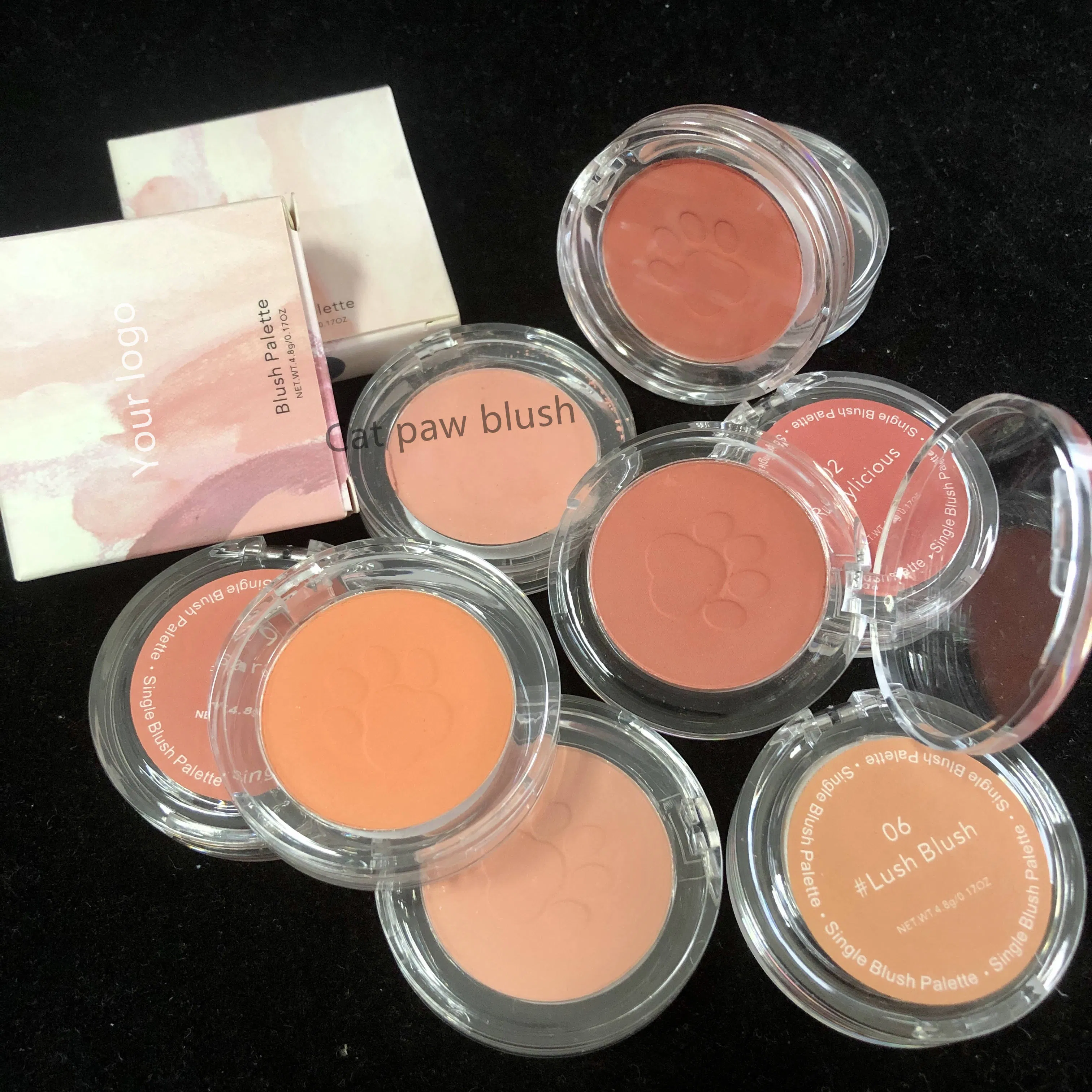 Single Color Blush Pearl Scent Matte Makeup Highlighting Shading Powder Custom Blush