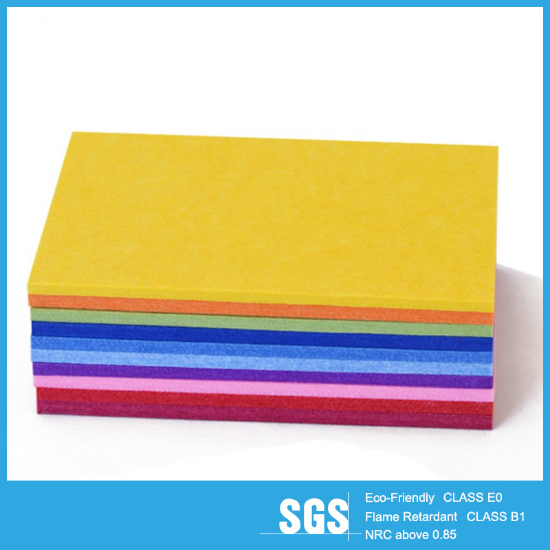 Sound Absorbing 3/9/12mm Thickness Polyester Acoustic Panel for Working Space Decoration