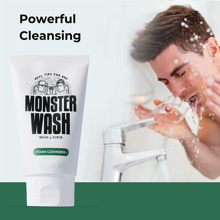 Natural Charcoal Face Wash for Acne Mens Facial Cleanser