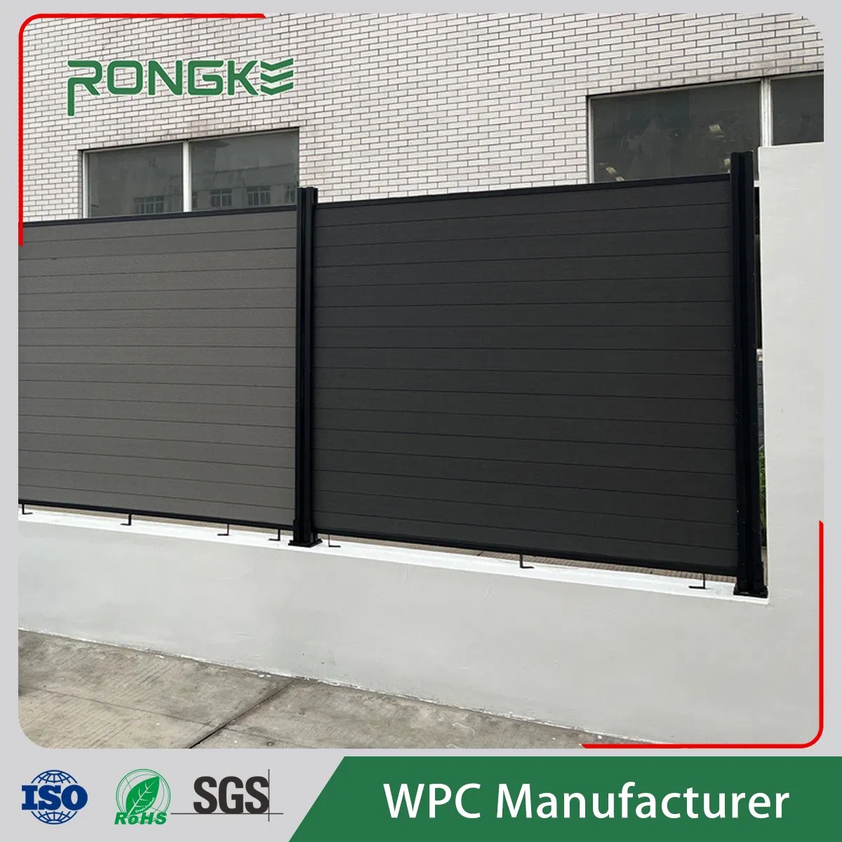 Anti-Aging Morden Style Decorative Aluminum Wall Wood Plastic Composite Garden Fencing