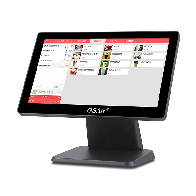 15.6'' Single Touch Screen POS Monitor Cashier POS Machine Cash Register