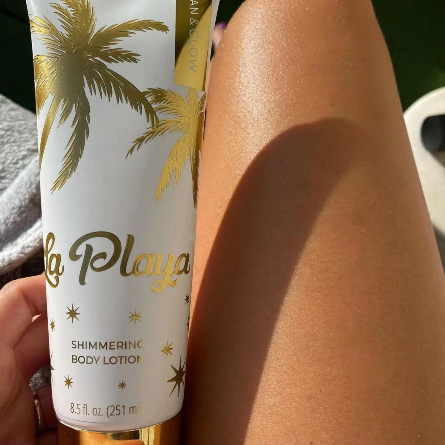 Beauty Cosmetics Skin Care Natural Moisture Shimmery Tanning Body Lotion