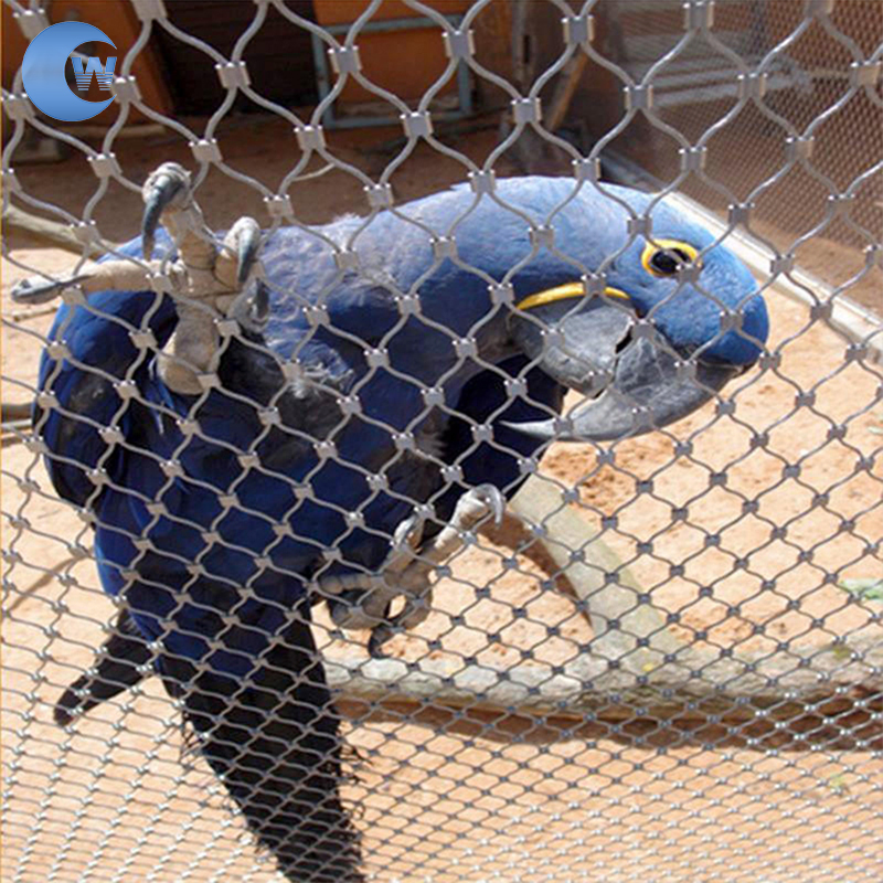 Hot Sale Stainless Steel Wire Protective Rope Mesh/Flexible Stainless Steel Rope Mesh/Aviary Zoo Mesh