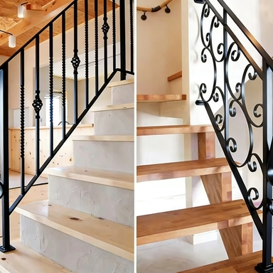 Premium Durable Rust-Proof Wrought Iron Staircase