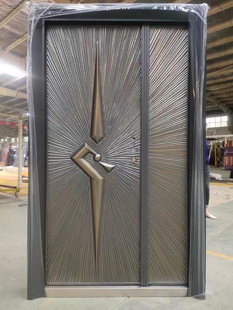 Italian Design Cast Copper Doors for Interior Steel Security Iron Metal Door Nigeria Best Selling 3FT 4FT