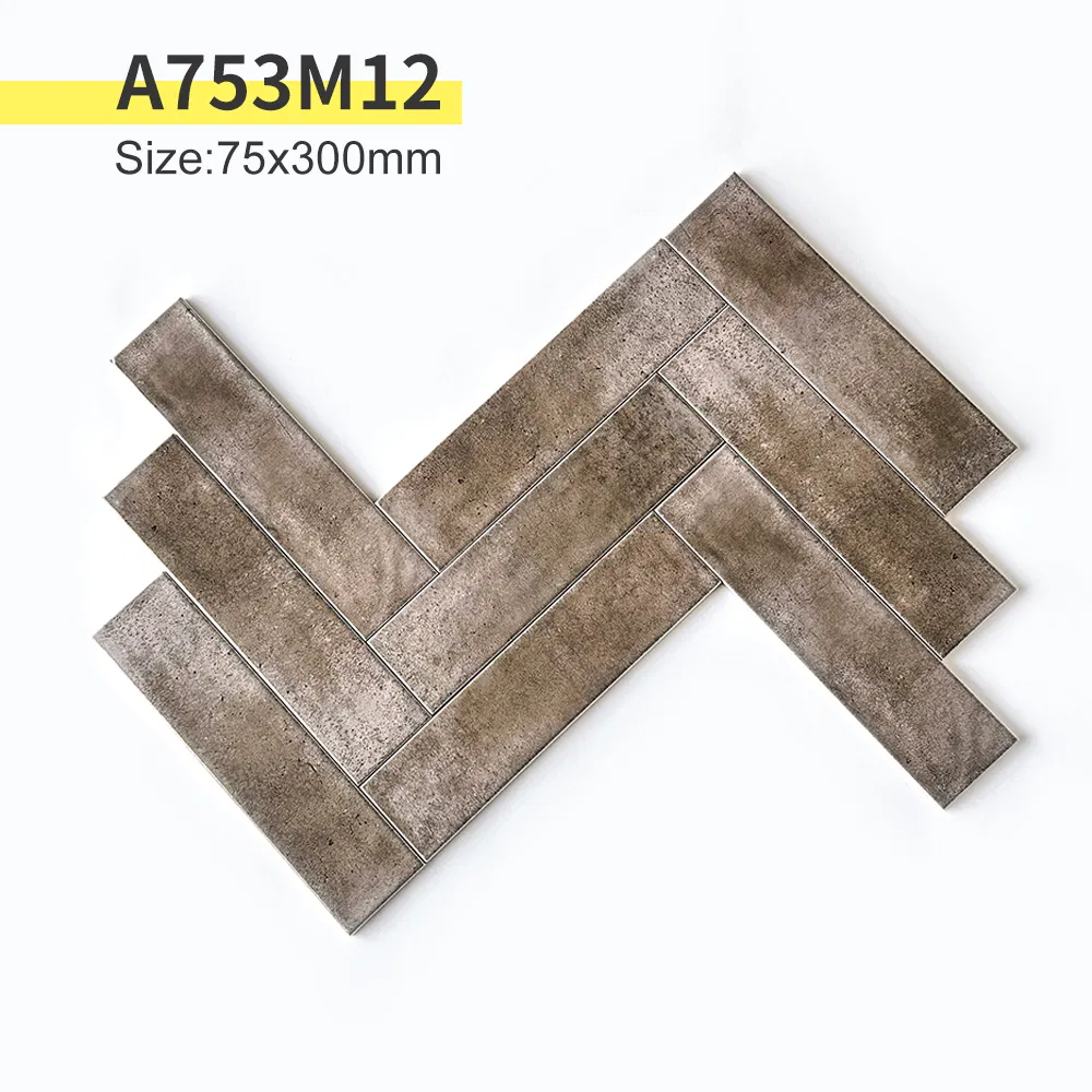 75*300 mm Solid Small Glossy Porcelain Wall Tiles for Personalized Home Decoration