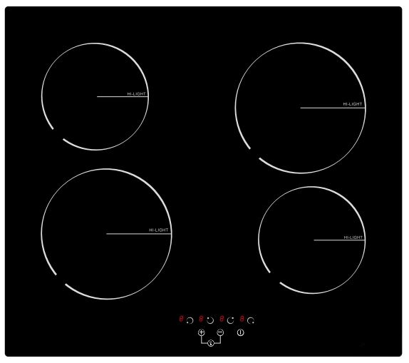 ODM Kitchen Household Infrared 1000W Built-in 4-Burner Electric Ceramic Cooker Hob with Certification