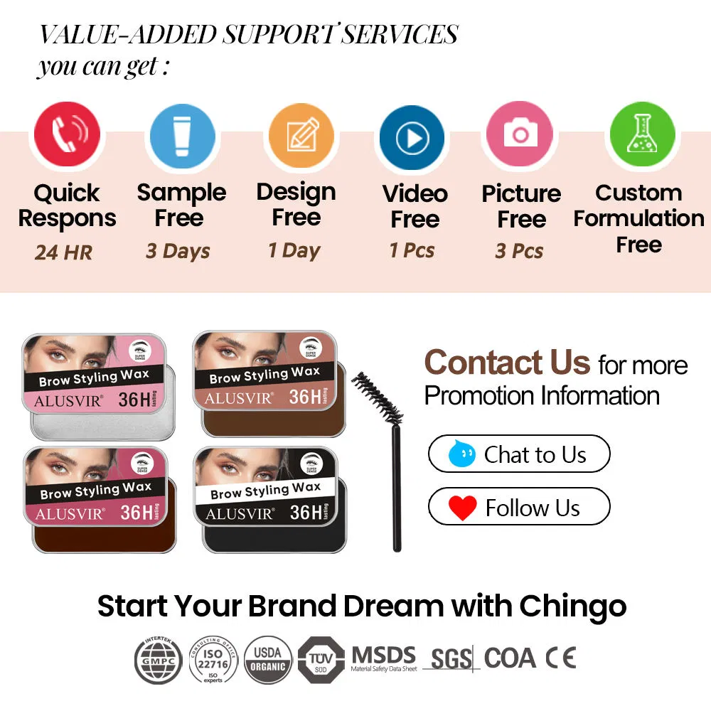 Vegan Waterproof Freeze Glue Eye Brow Eyebrow Strong Hold Styling Soap Wax