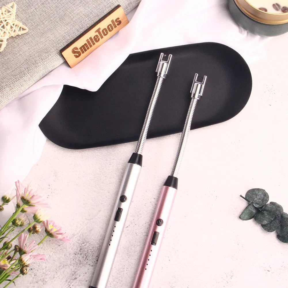 Electric Rechargeable Arc Candle Lighter USB Lighter with Upgraded LED Battery Display Safety Switch