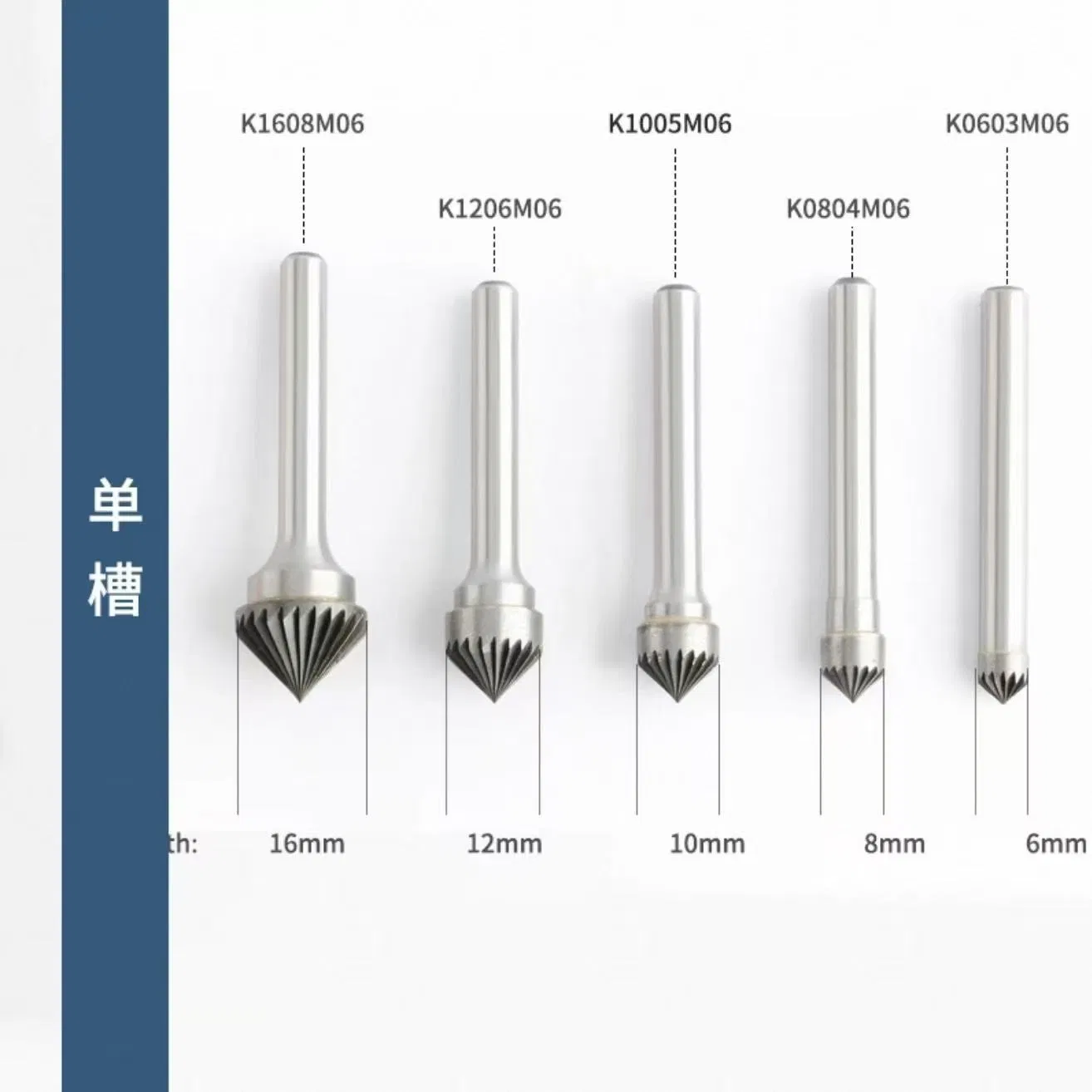 Impact-Resistant Taper Burr File for Heavy Machinery with Reinforced Shank
