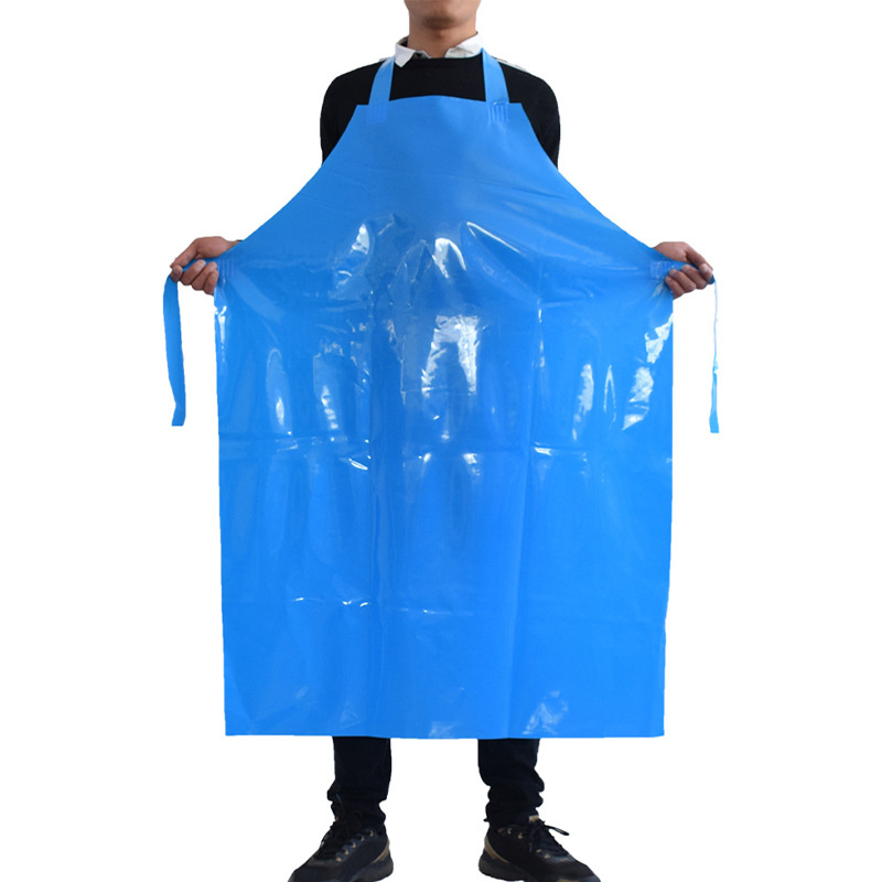 Tear Resistance Blue Apron Reusable Industrial TPU Apron for Meat Processing Handling