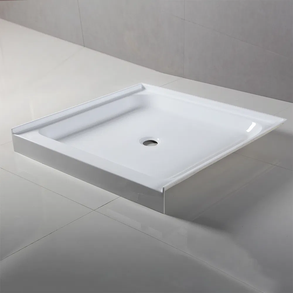 American Rectangle Acrylic Shower Tray Basin with Internal Flange for Bathroom