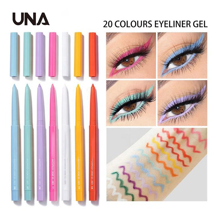20 Color Waterproof Matte Gel Eyeliner Pen Glitter Long-Lasting Quick-Drying Eyeliner