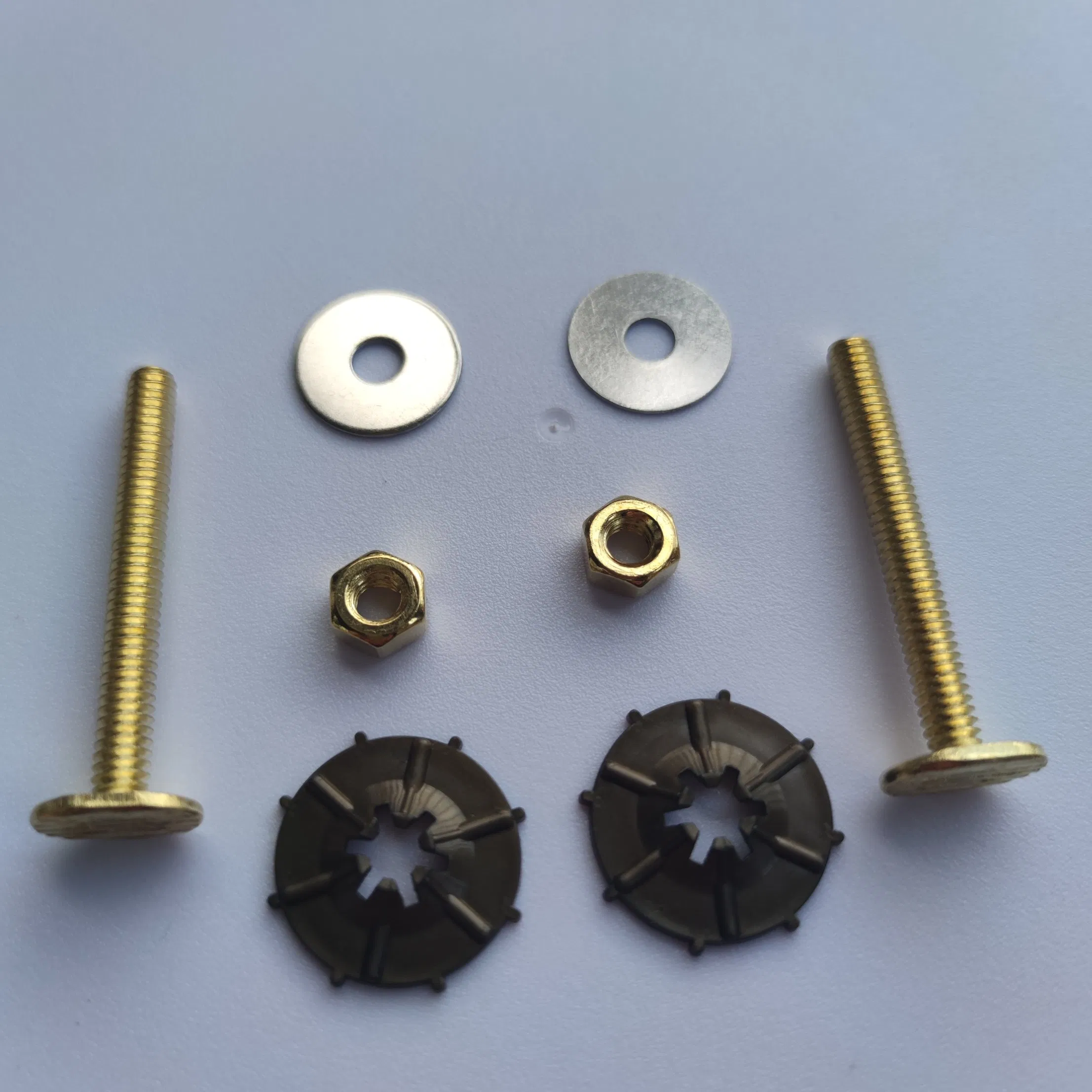 1/4 Inch X 2-1/4 Inch Closet Floor Bolt with Solid Brass Plated