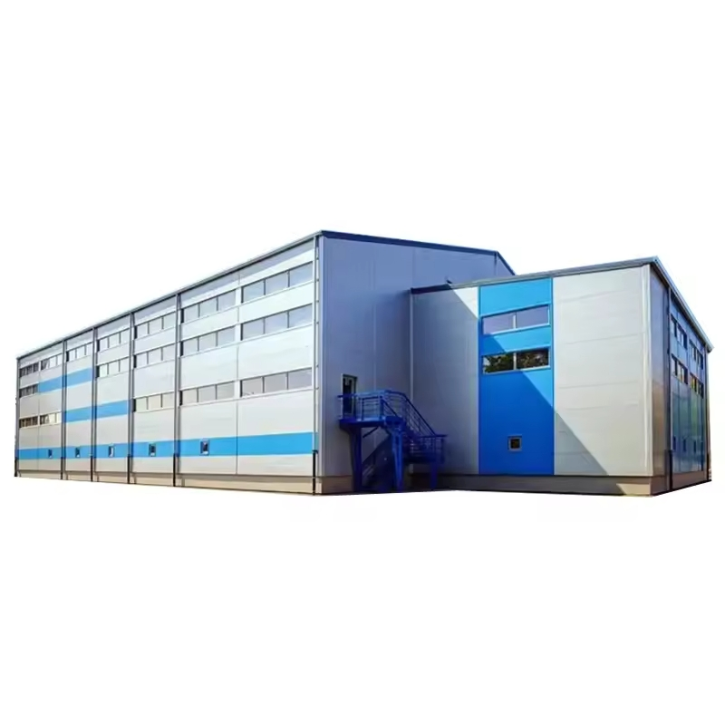 Insulated Shed Prefabricated Metal Steel Structure Industrial Prefabricated 3D Design Building