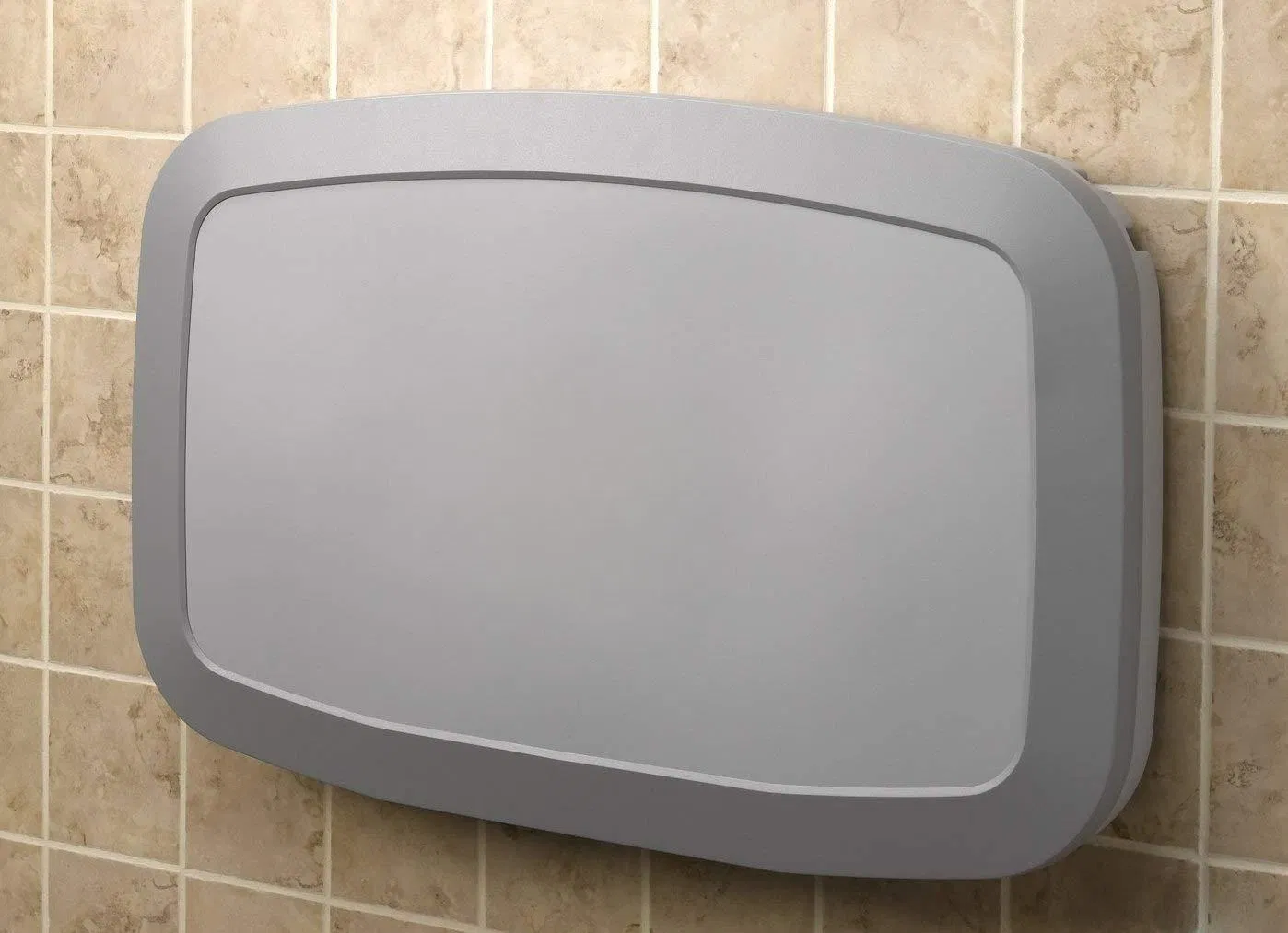Horizontal Wall Mounted Grey Baby Changing Station