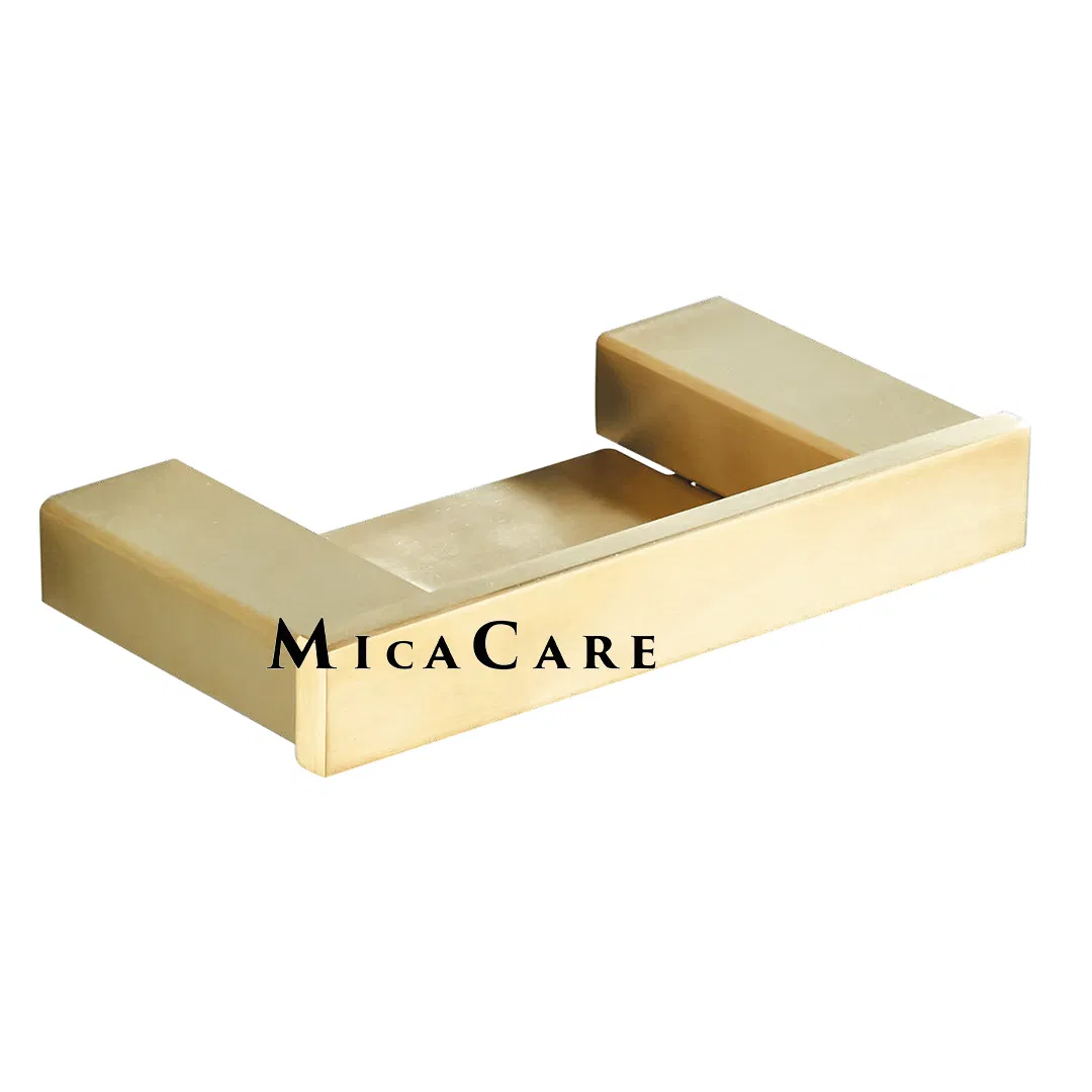 Elegant Wall Mounted Gold Brushed Stainless Steel Soap Dish with White Glass