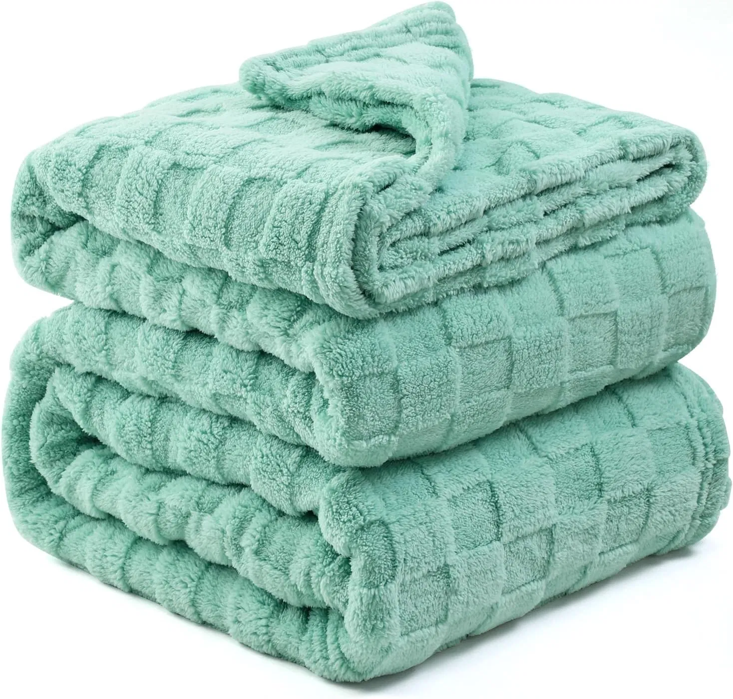 Thick Sofa Cover Blanket with Checkered Pattern and Soft Plush Fabric