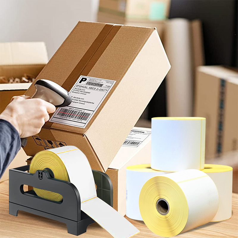 Blank White Thermal Self Adhesive Label Sticker for Printer Supermarket