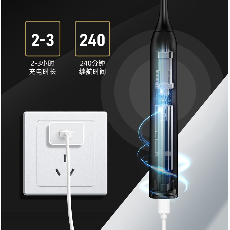 Advanced Ultrasonic Electric Toothbrush for Deep Cleaning & Whitening