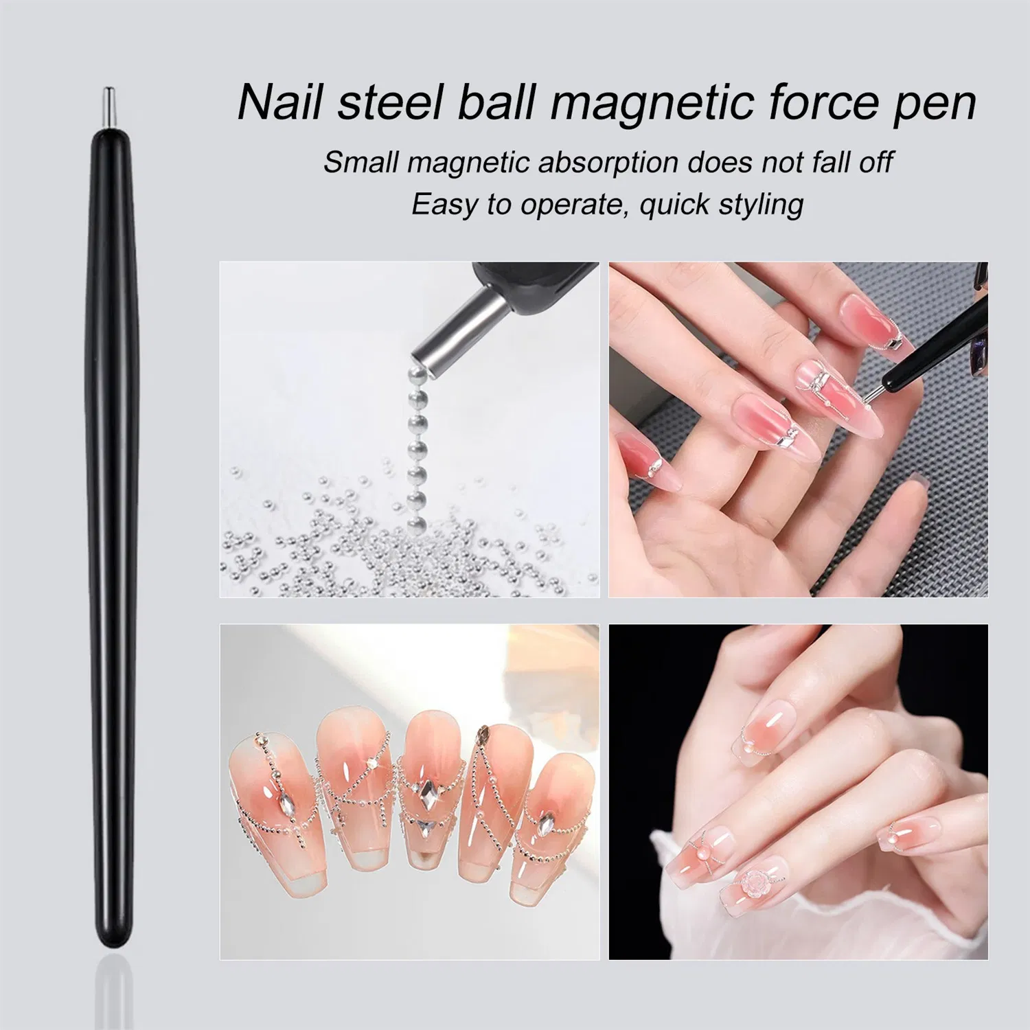 New Nail Shop Special Magnet Tool Nail Steel Ball Special Magnetic Pen High Precision Magnet Stone Pen