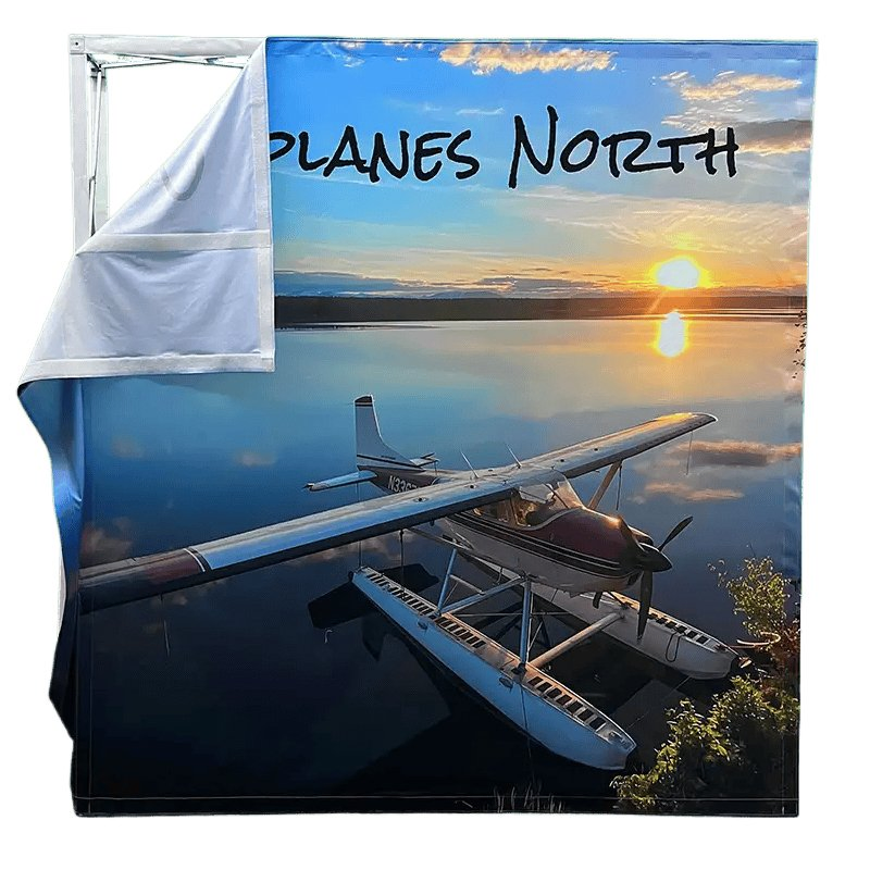 Folding Advertising Portabletrade Show Exhibition Backdrops Stands Banner Custom Printed Tension Fabric Booth Hookloop Pop up Display