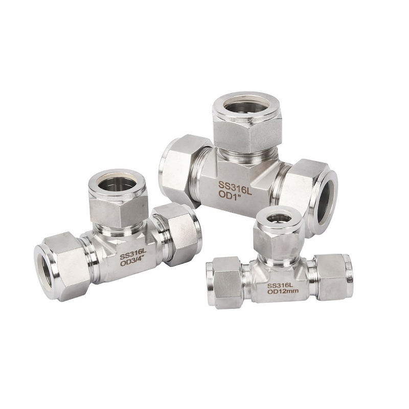 Tobo High Quality 304 316 Stainless Steel Union Tee Tube Fittings
