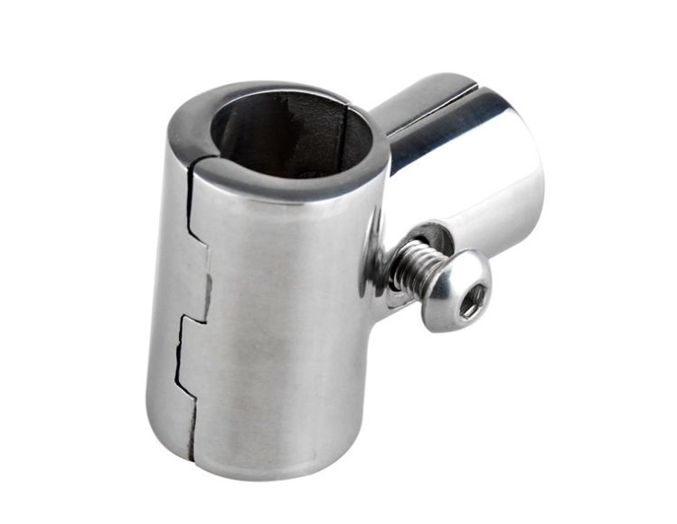 Tee Pipe Connector Opened Boat Handrail Fitting 316 Stainless Steel