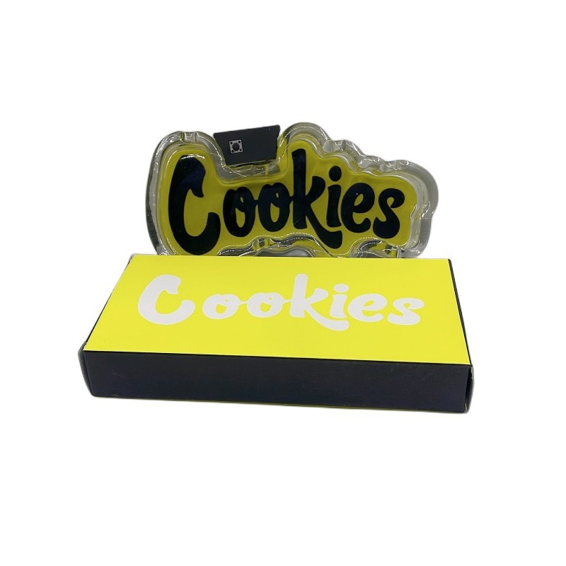 Cookies Shaped LED Ashtray Resin Material Cartoon Design Glow Ashtray