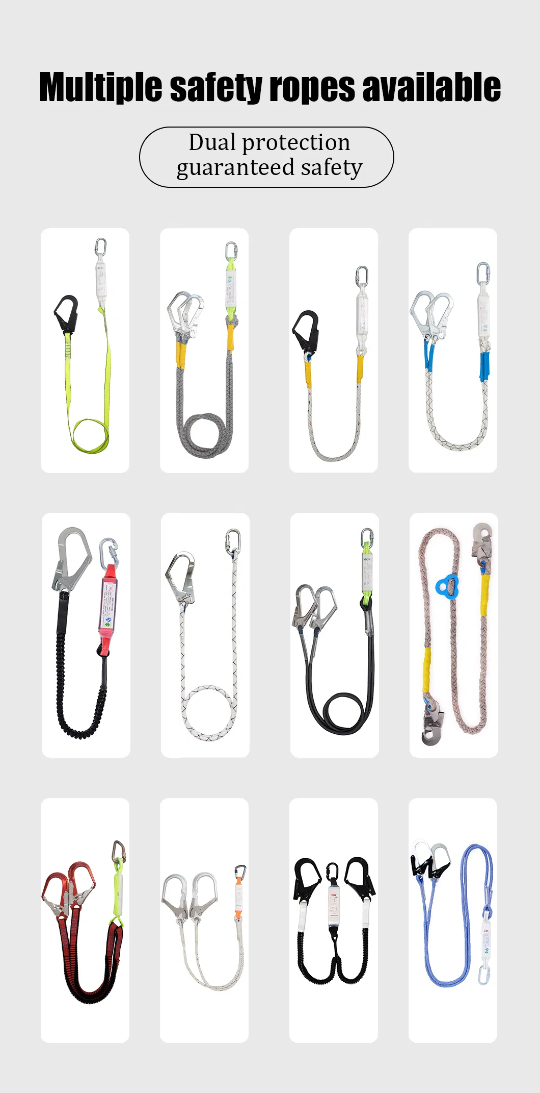 Full Body Safety Harness Hooks Made of Stamped Chrome-Plated Alloy Steel Hook