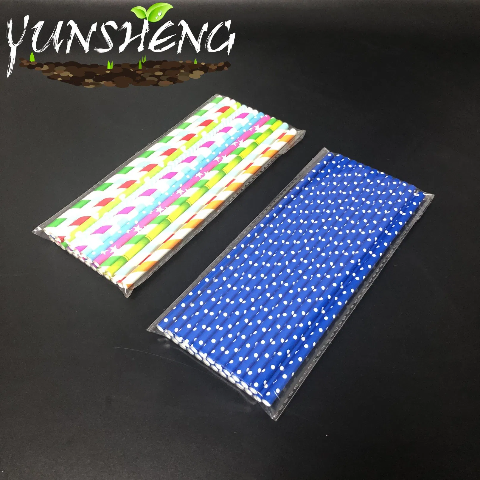 Biodegradable Printed Paper Drinking Straws for Juices Shakes Smoothies