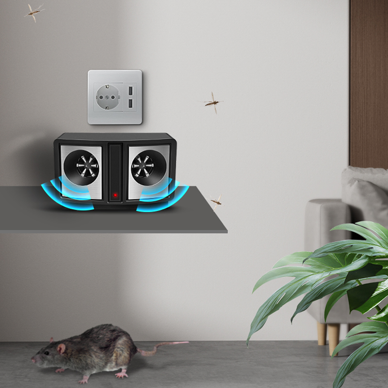 Ultrasonic Pest Mice Mosquito Repeller with Dual Speakers for Rodents and Pest