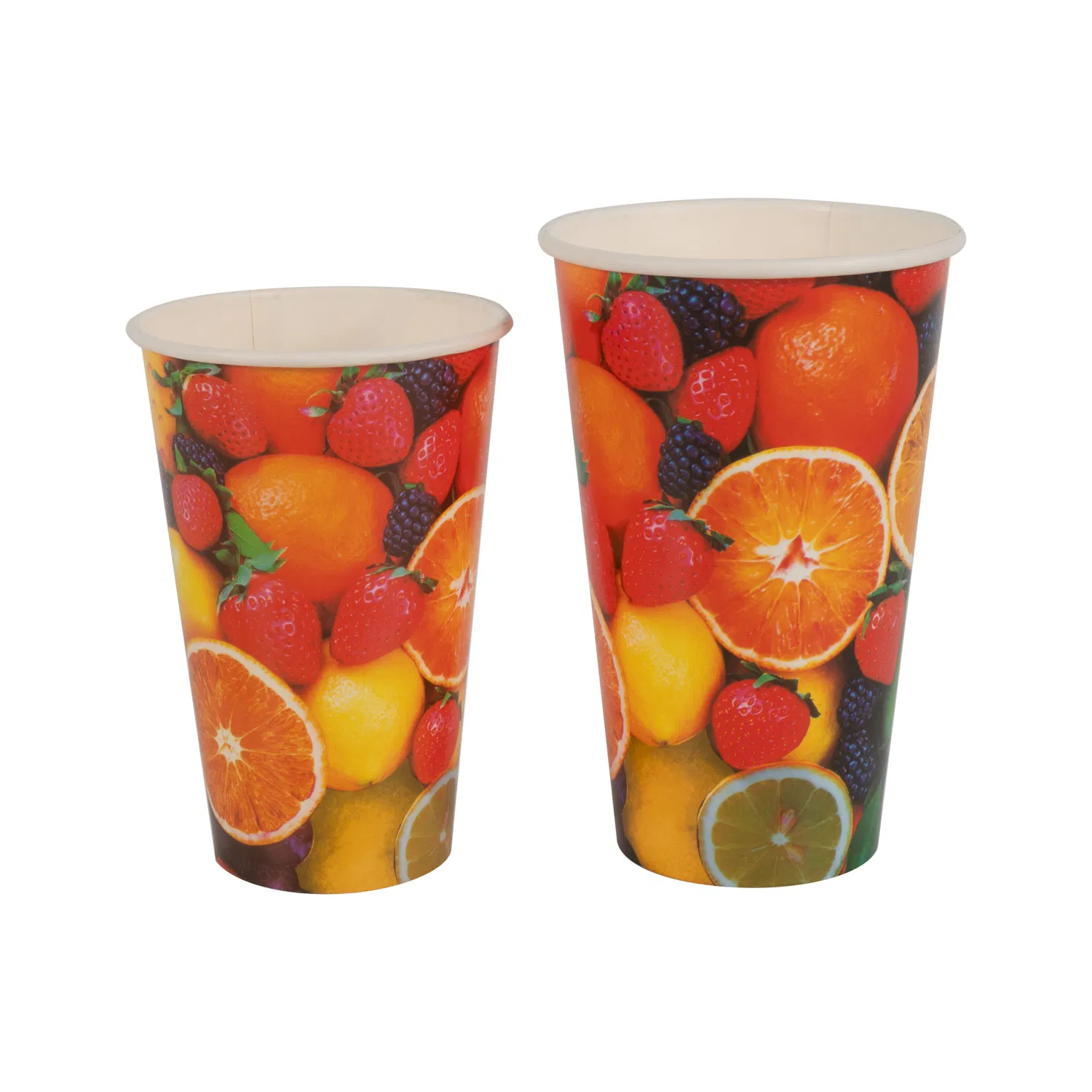 Бумажный стакан 16oz для холодных напитков с крышкой