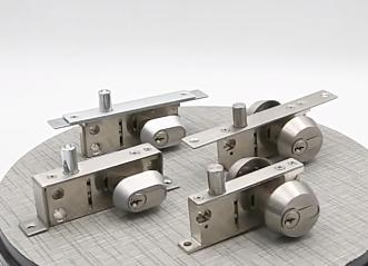 Double Cylinder Stainless Steel Floor Metal Glass Door Lock