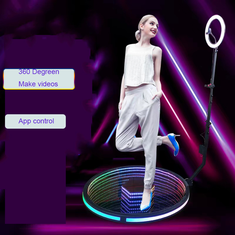 2023 Latest Trending 360 Photo Booth Portable Photo Booth with Props Cam Video Booth with Ring Light for Wedding
