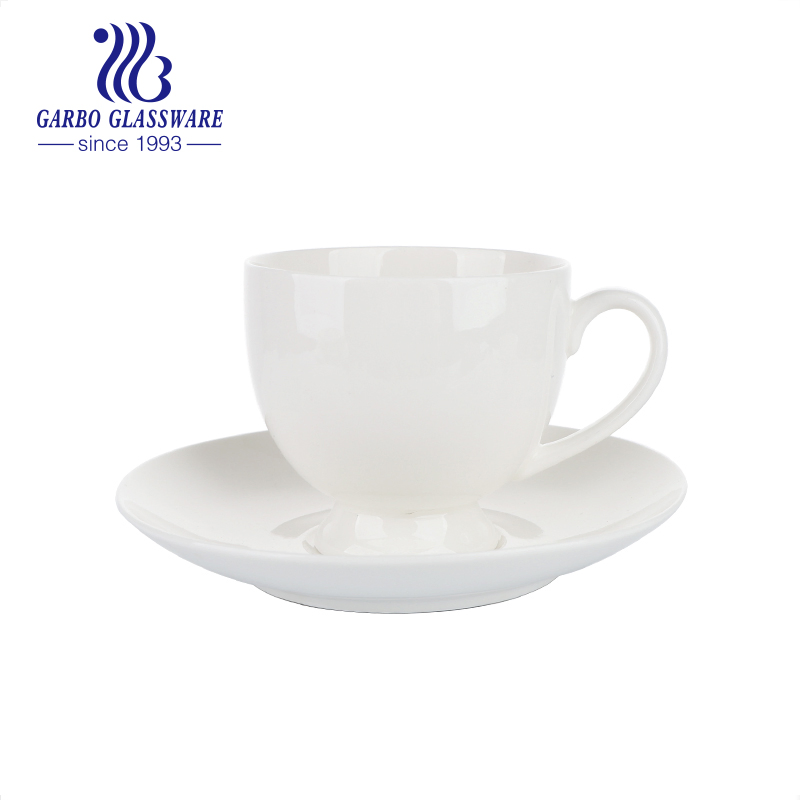 Made in Cina New Bone China Ceramic Mug Saucer Porcelain Tableware High-Quality Cups and Saucer Set Wholesale Ceramic Mug