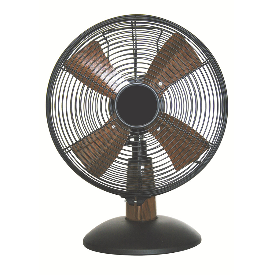 12 Inch Air Cooling Home Appliances Metal Wooden Color Desk Table Fan