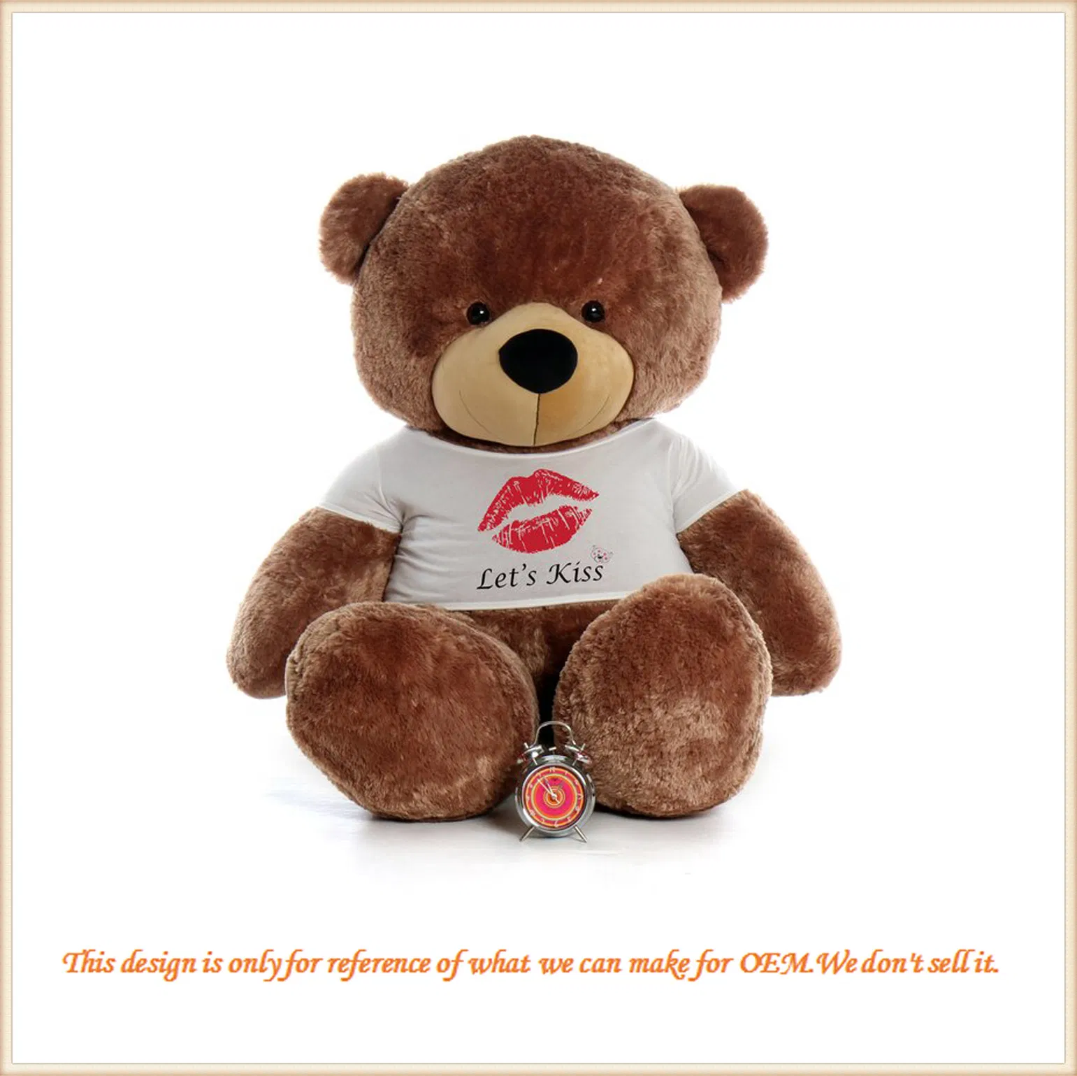 Valentine Gift Soft Plush Brown Sitting Teddy Bear for Lovers Toys