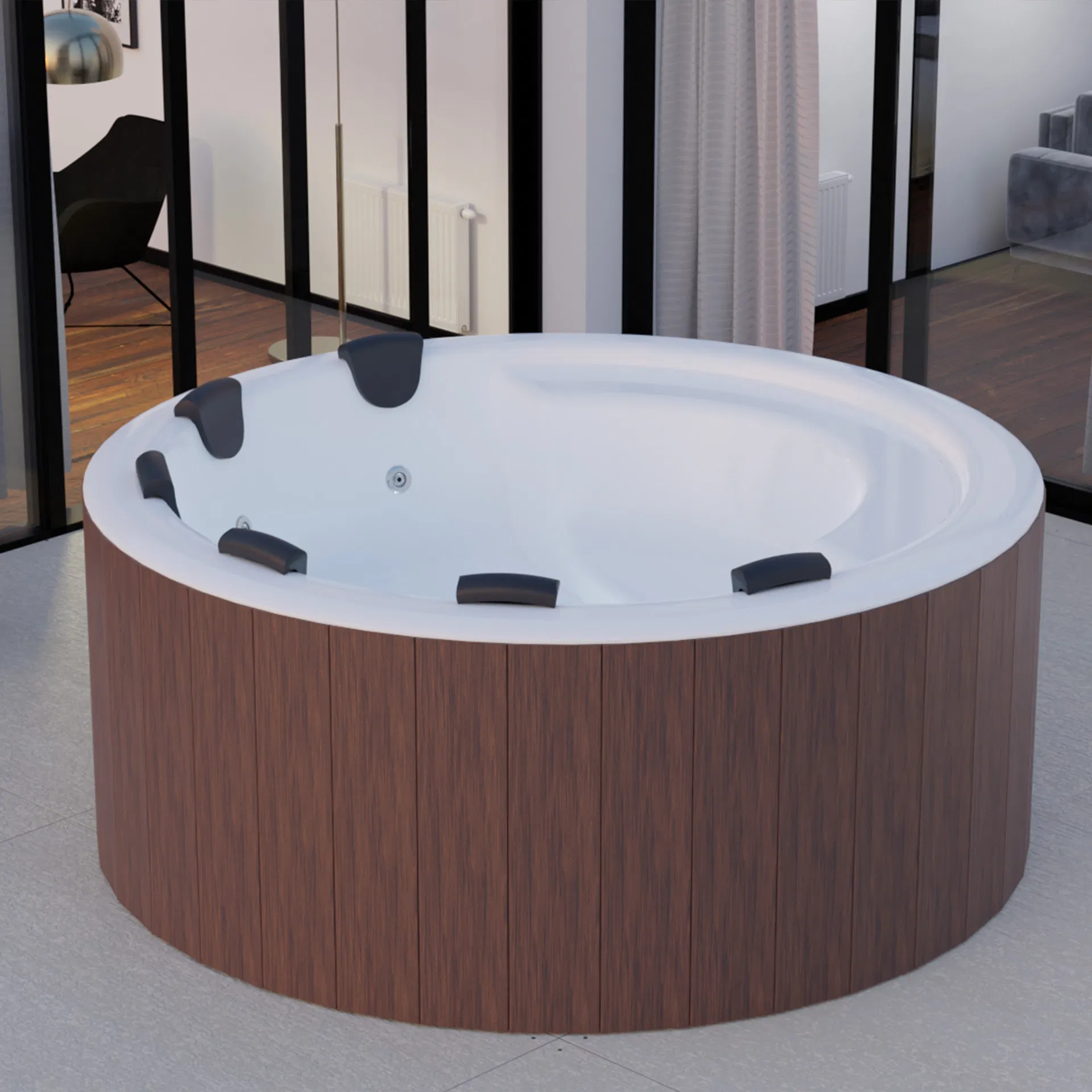 Proway New Wholesale Headrest PU Head Neck Relaxing Bathtub SPA Bath Pillow with Suction Cups (PW-X113)