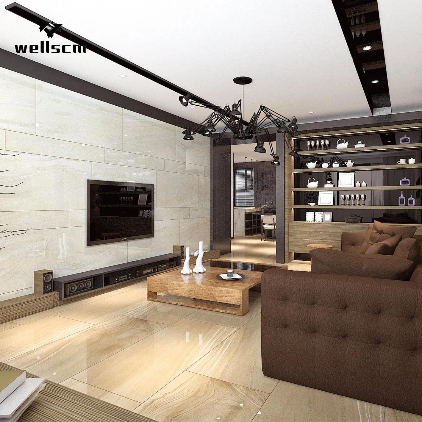 Antique Wood Tiles High-End Simulation Wood Grain Textured Surface Like Ceramic Floor Tiles