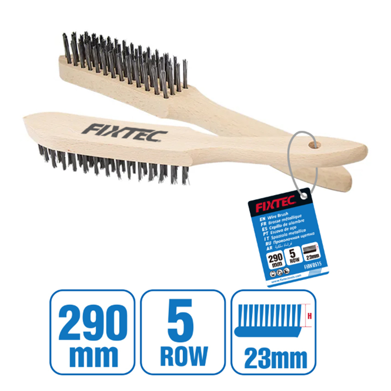 Щётка металлическая Fixtec 290мм для удаления ржавчины