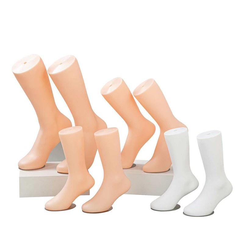White Fake Mannequin Foot, Magnetic Sock Foot Mannequin Display Stand for Retail Socks Jewelry Display Stand Short Stocking Toe Ring Chain Ankle Shoes