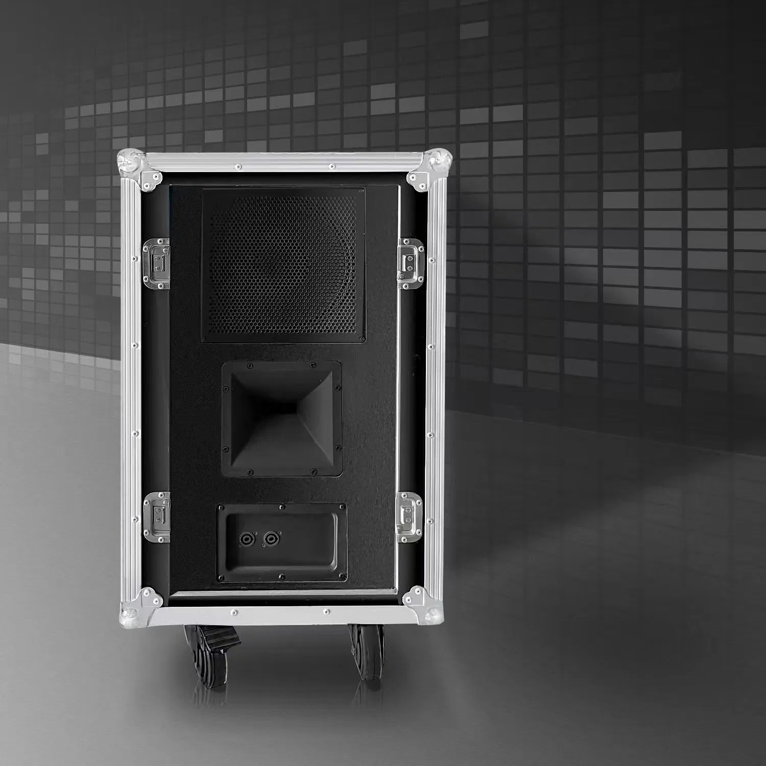 Outdoor Waterproof Portable Stage PRO Audio Loudspeaker with Flight Case Cabinet