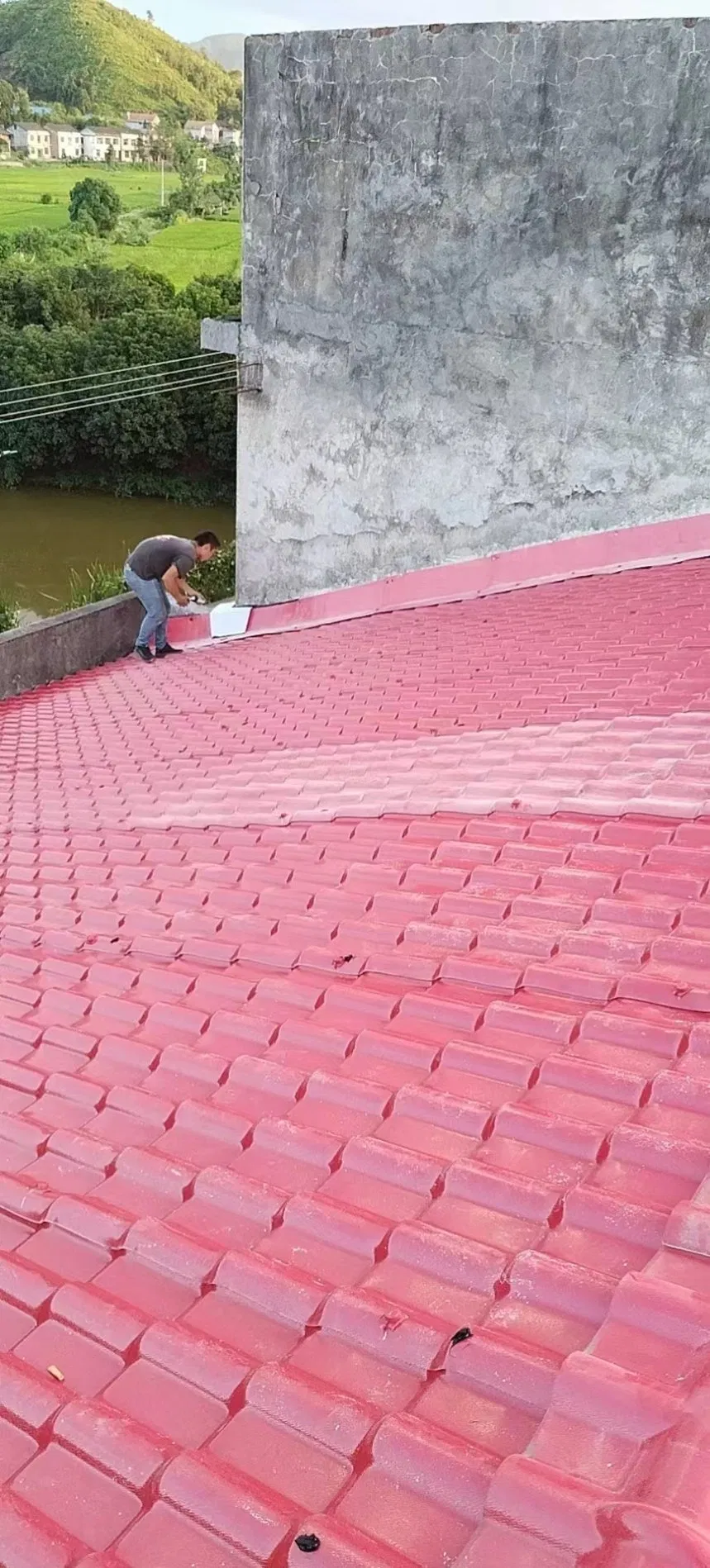 4 Layers ASA PVC Spanish Synthetic Resin Plastic Roof Tile/Sheet